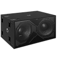 Audiocenter K-LA218-DSP активный сабвуфер 2x18", усилитель класса D 2800 Вт, SPL max 141 дБ, частотный диапазон 32Hz-400Hz, 1080×595×760 мм, 101 кг